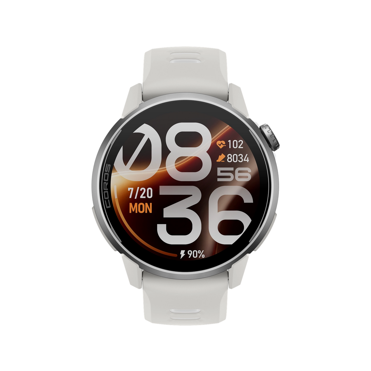 COROS PACE 4 Pro - zegarek sportowy, 48 mm, Biały z paskiem silikonowym